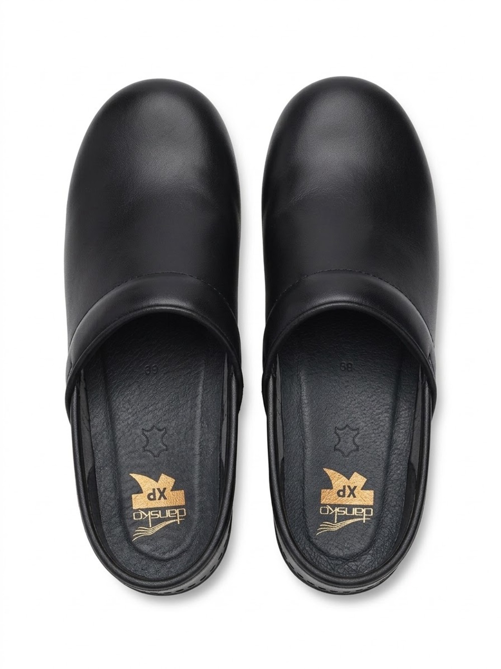 Dansko XP Black Leather Professional Clogs Slip Resistant 39/8.5